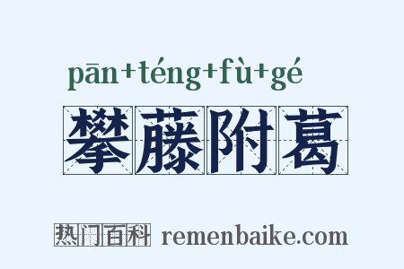 攀藤附葛是什么意思的图片